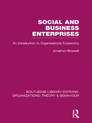 cover image of Social and Business Enterprises (RLE